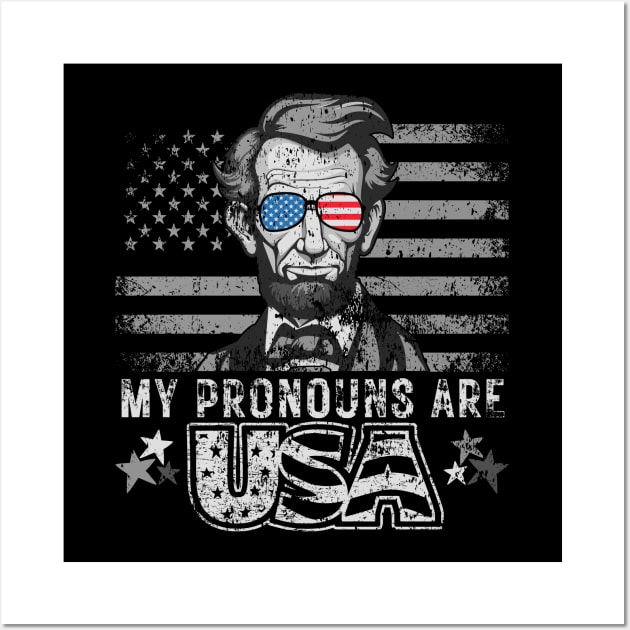 My Pronouns Are USA Wall Art by Etopix